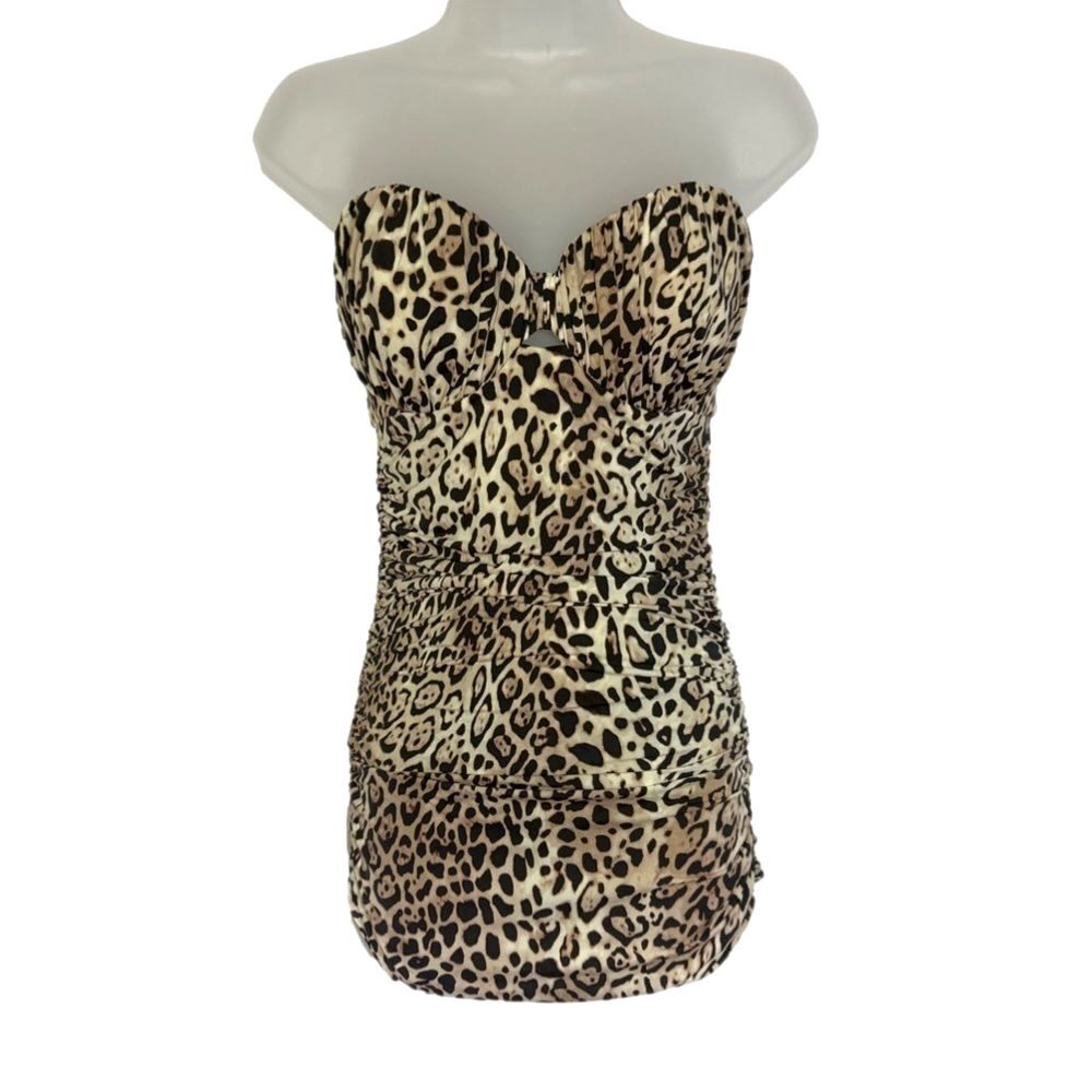 Victoria’s Secret Onepiece Swim Suit Dress Leopard Cheetah Print